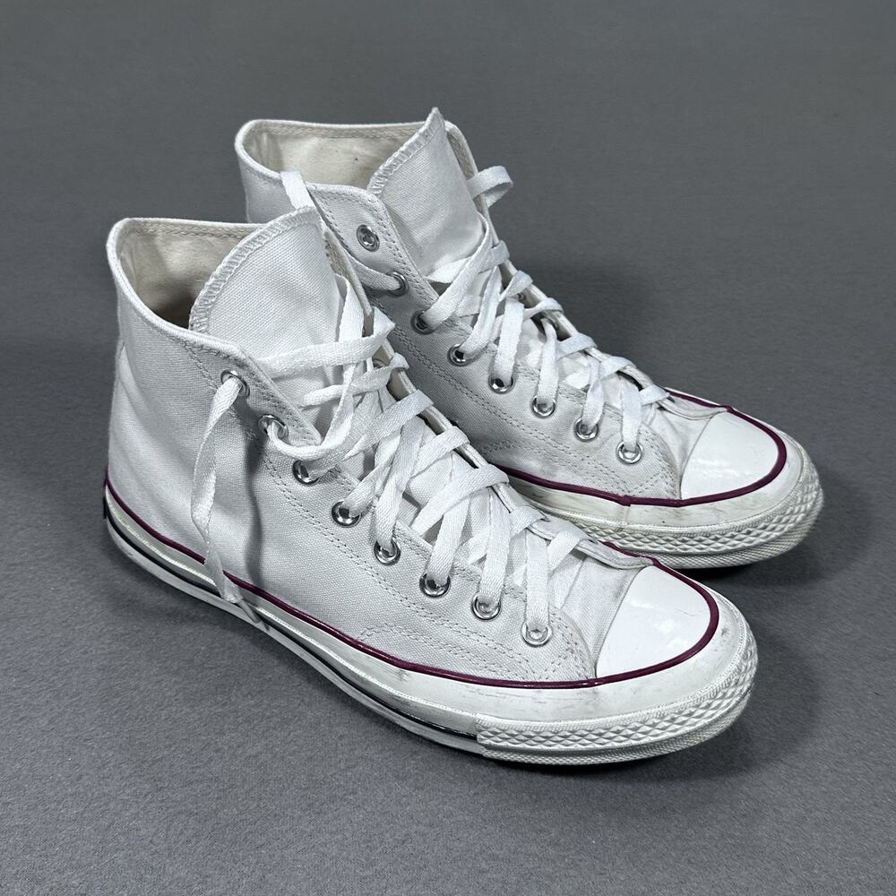 Converse Chuck 70 High Top White Canvas Sneakers Men’s 8.5 Unisex 162056C